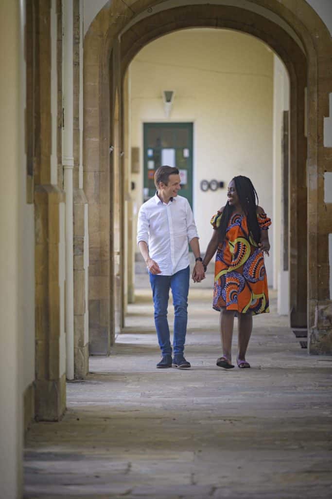 Dulwich college chapel SE21 engagement photographs couples shoot pre-wedding headshots