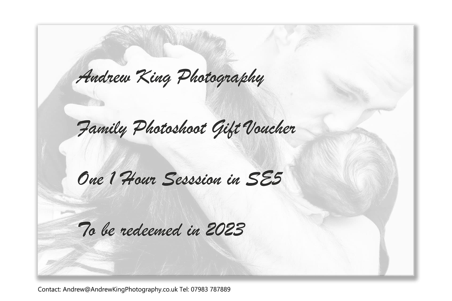 Family Photoshoot Voucher One hour