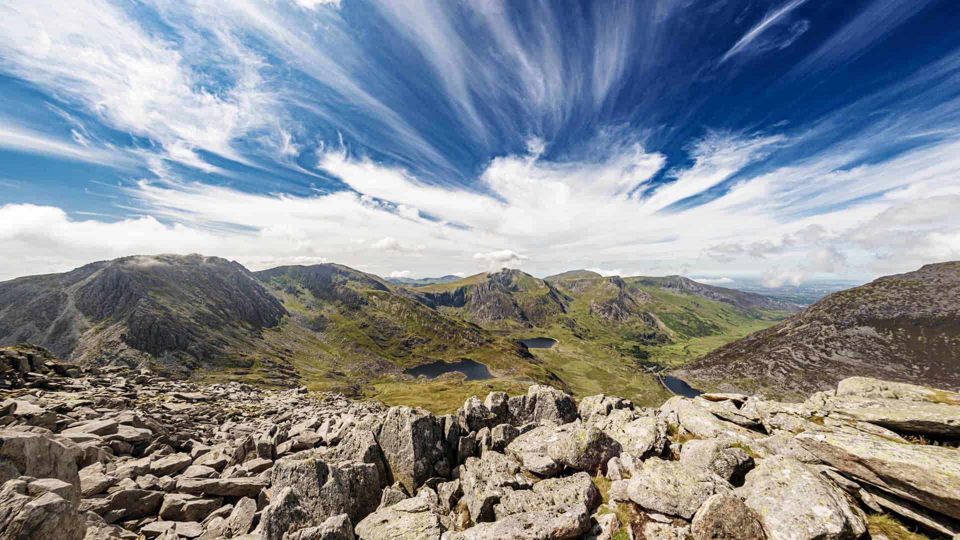 View from summit of Tryfan