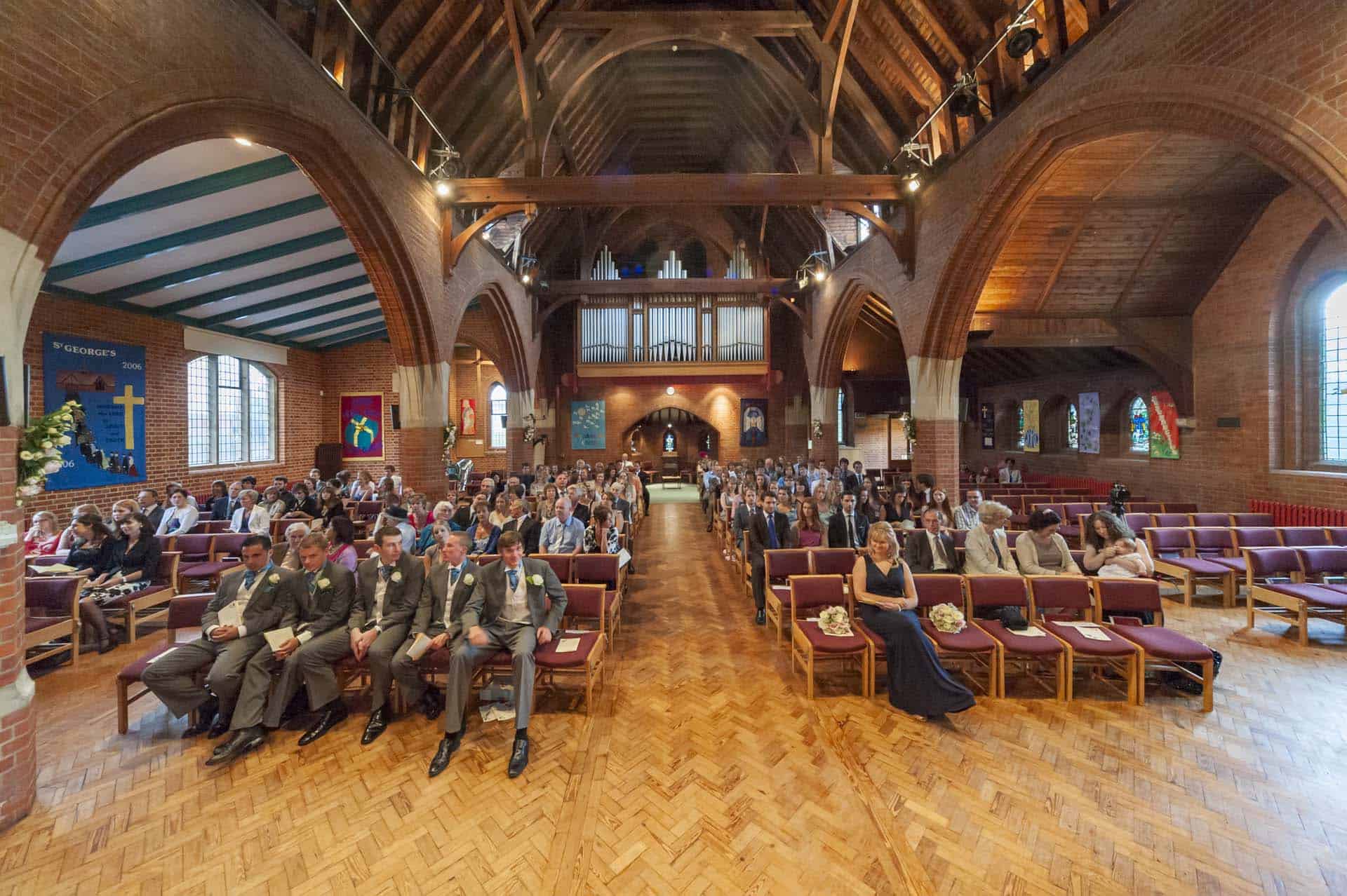 Ashtead St george's wedding church and congregation article on extreme wide angle lenses