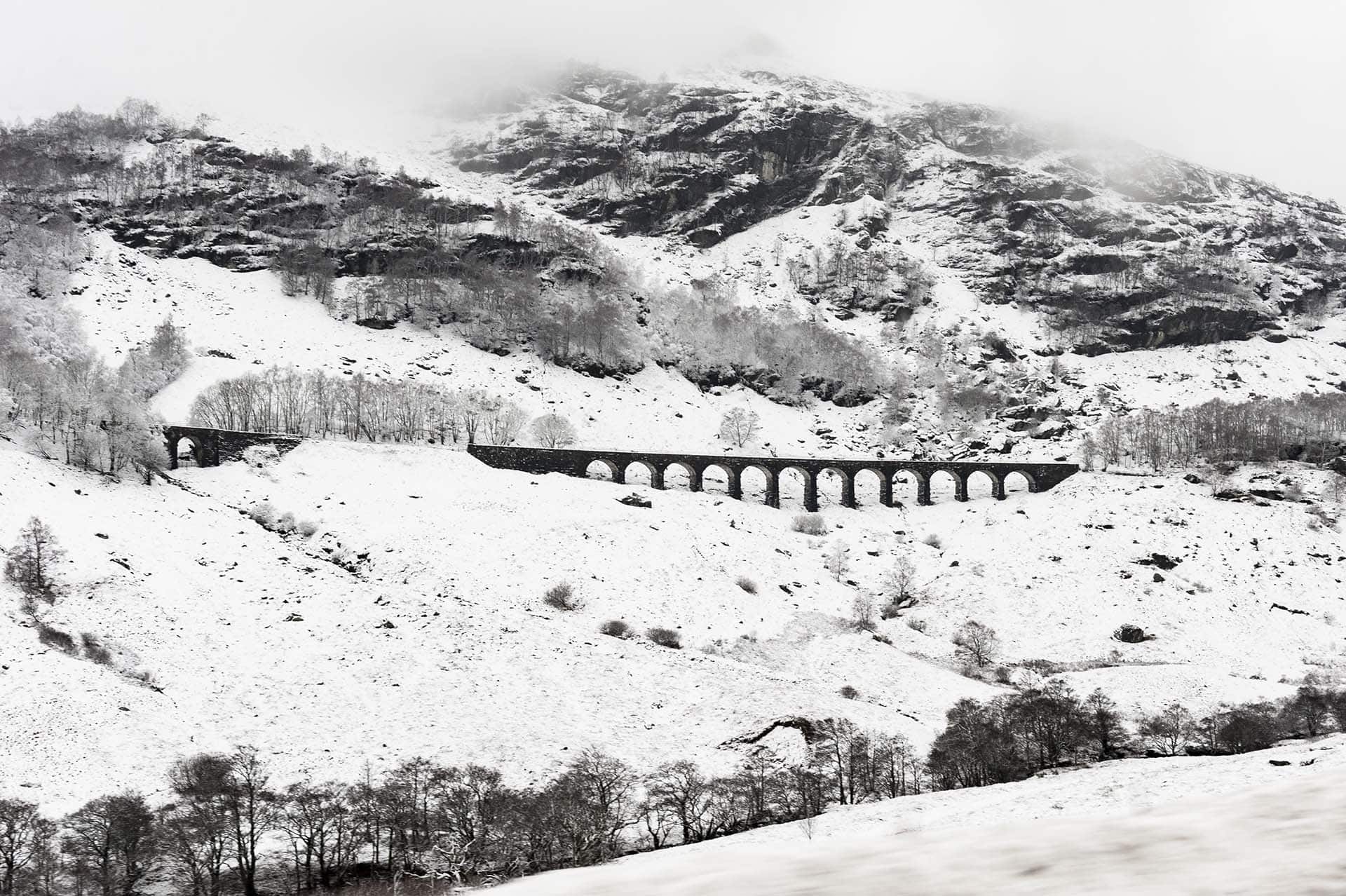 uncropped version Rob Roy way Glen ogle viaduct February 2011