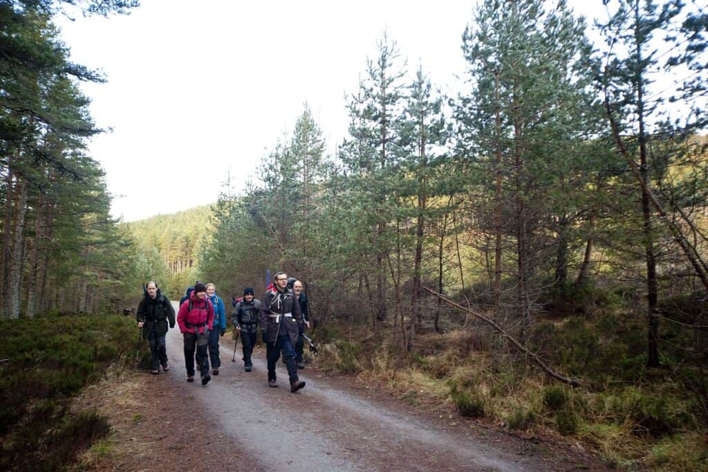On the walk in to Bynack More. Bromley, Kent photographer and Haywards Heath Sussex friends.