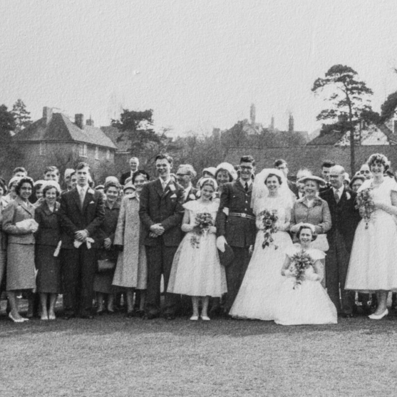 digitising old family photos David and carol King wedding April 1960 Redhill London Bromley wedding photographer