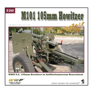 Red 48. M101A1 105 mm Howitzer in detail
