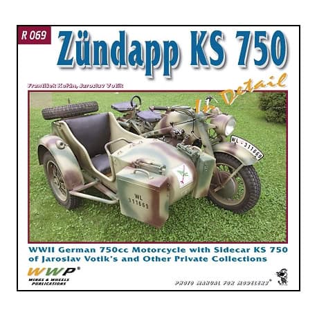 Red 69.Zundapp KS 750 in detail