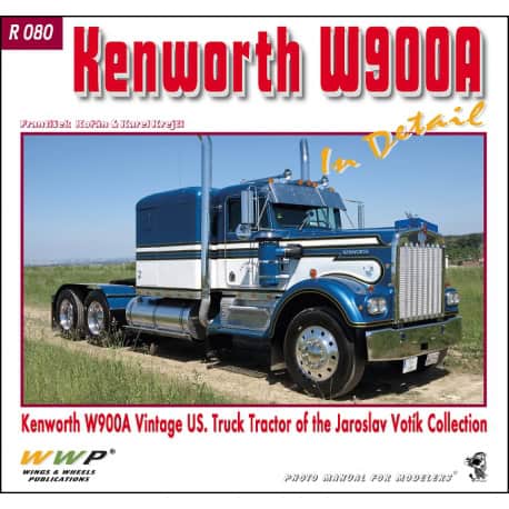 Red 80. Kenworth W900A Truck Tractor in detail