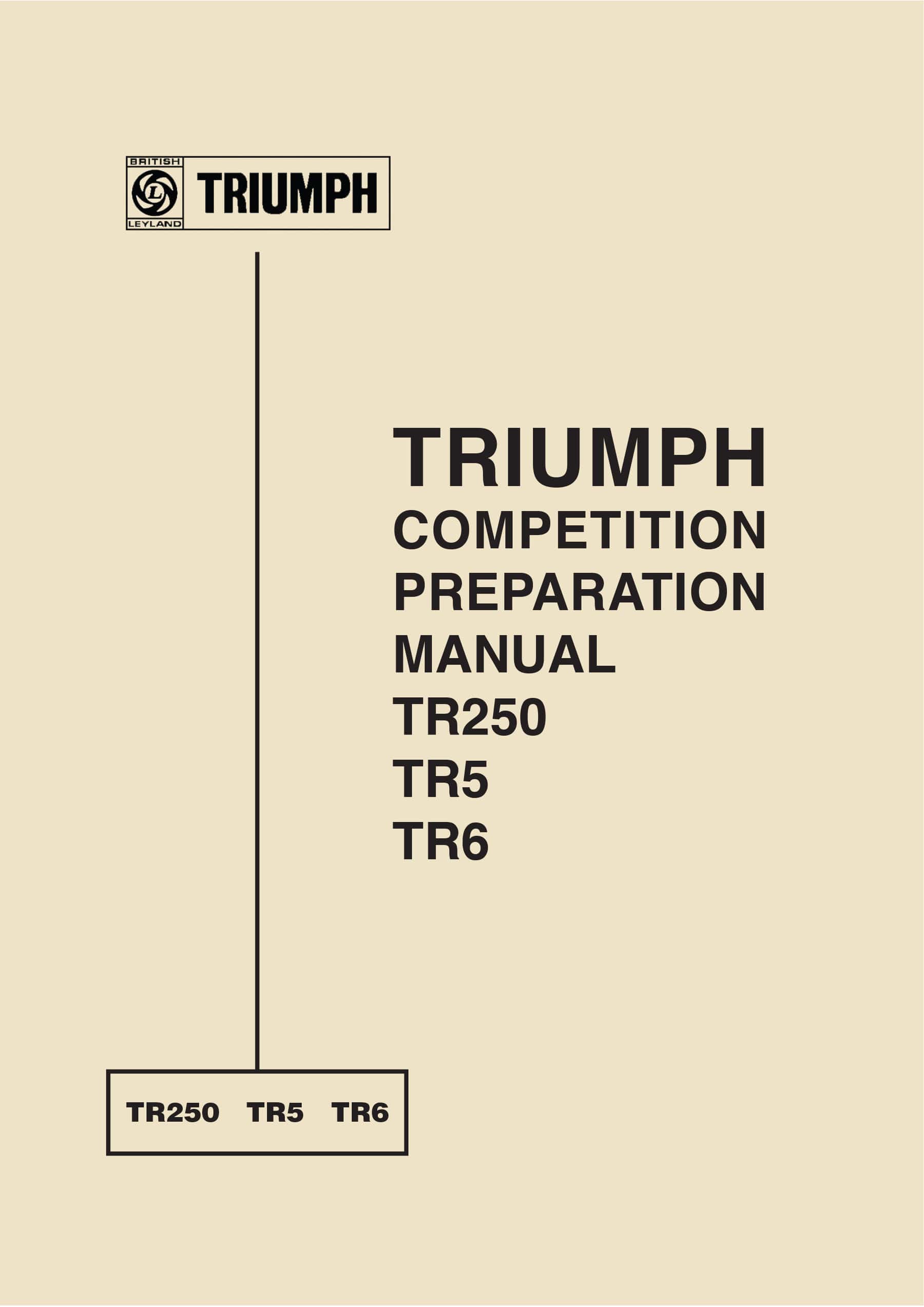 Triumph Competition Manual TR5 TR6 and TR250