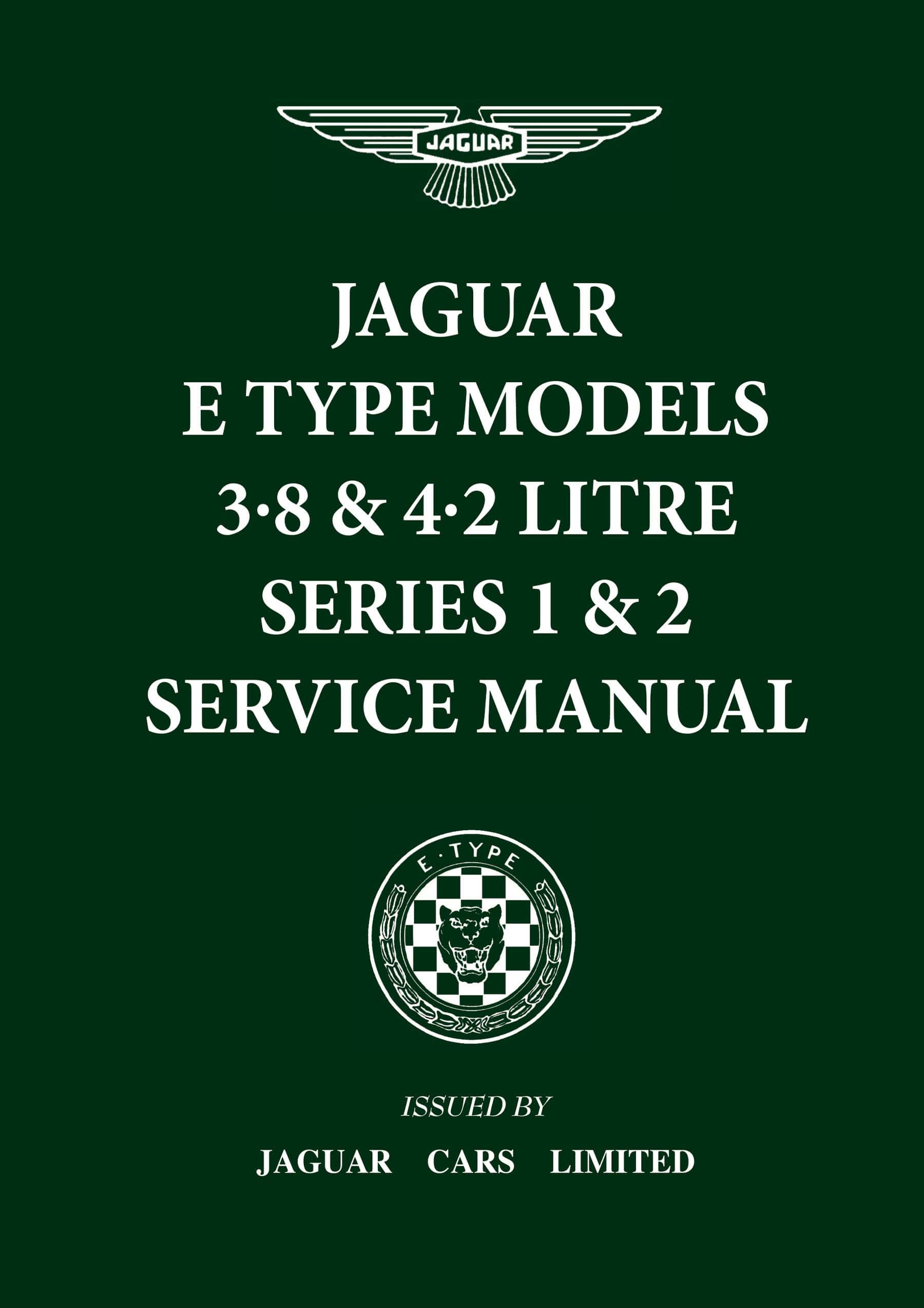 Jaguar E-Type Ser 1, 2, 3.8,4.2 Workshop Manual