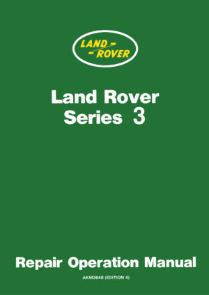 Land Rover Series 3 Repair Operation Manual
