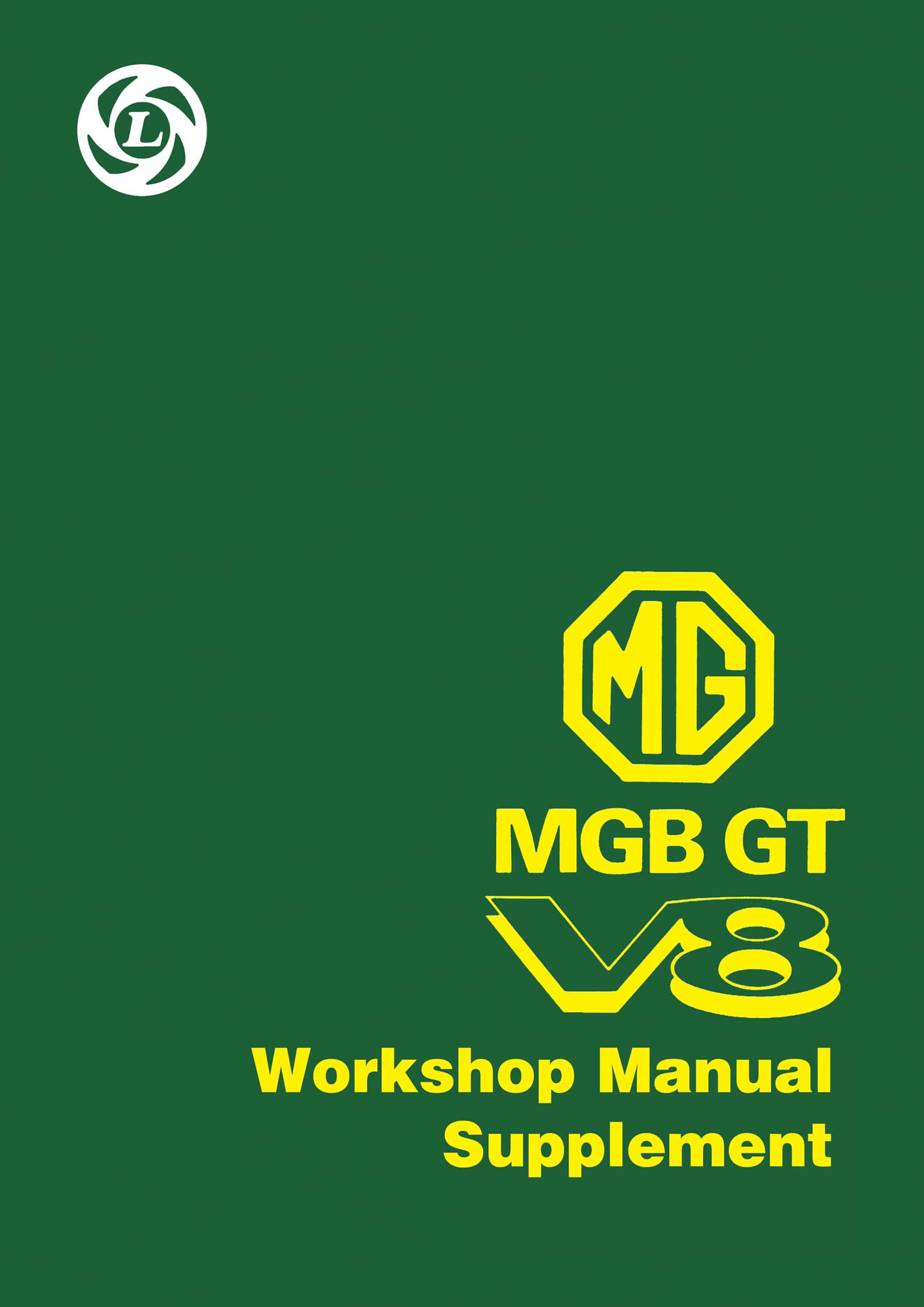 MG MGB GT V8 Workshop Manual