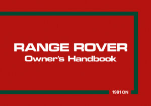 Range Rover Owner's Handbook
