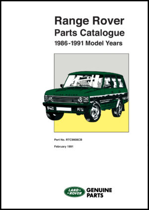 Range Rover Parts Catalogue 1986-91