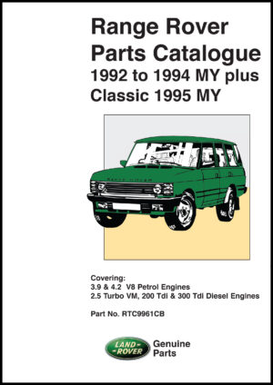 Range Rover Parts Catalogue 92-94 My Classic 95