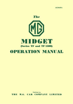 MG Midget Series TF and TF 1500 Handbook