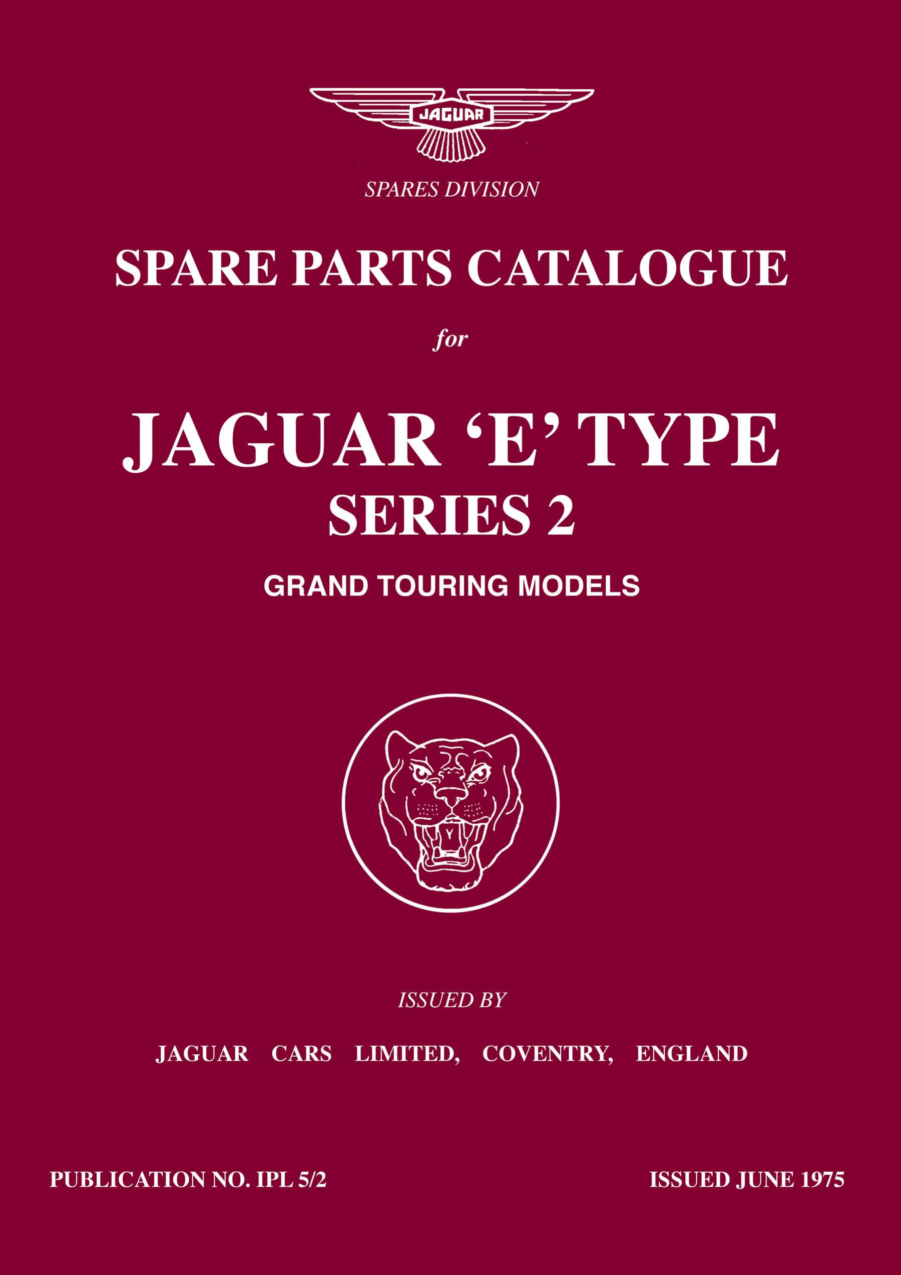 Jaguar E-Type Series 2 Spare Parts Catalogue