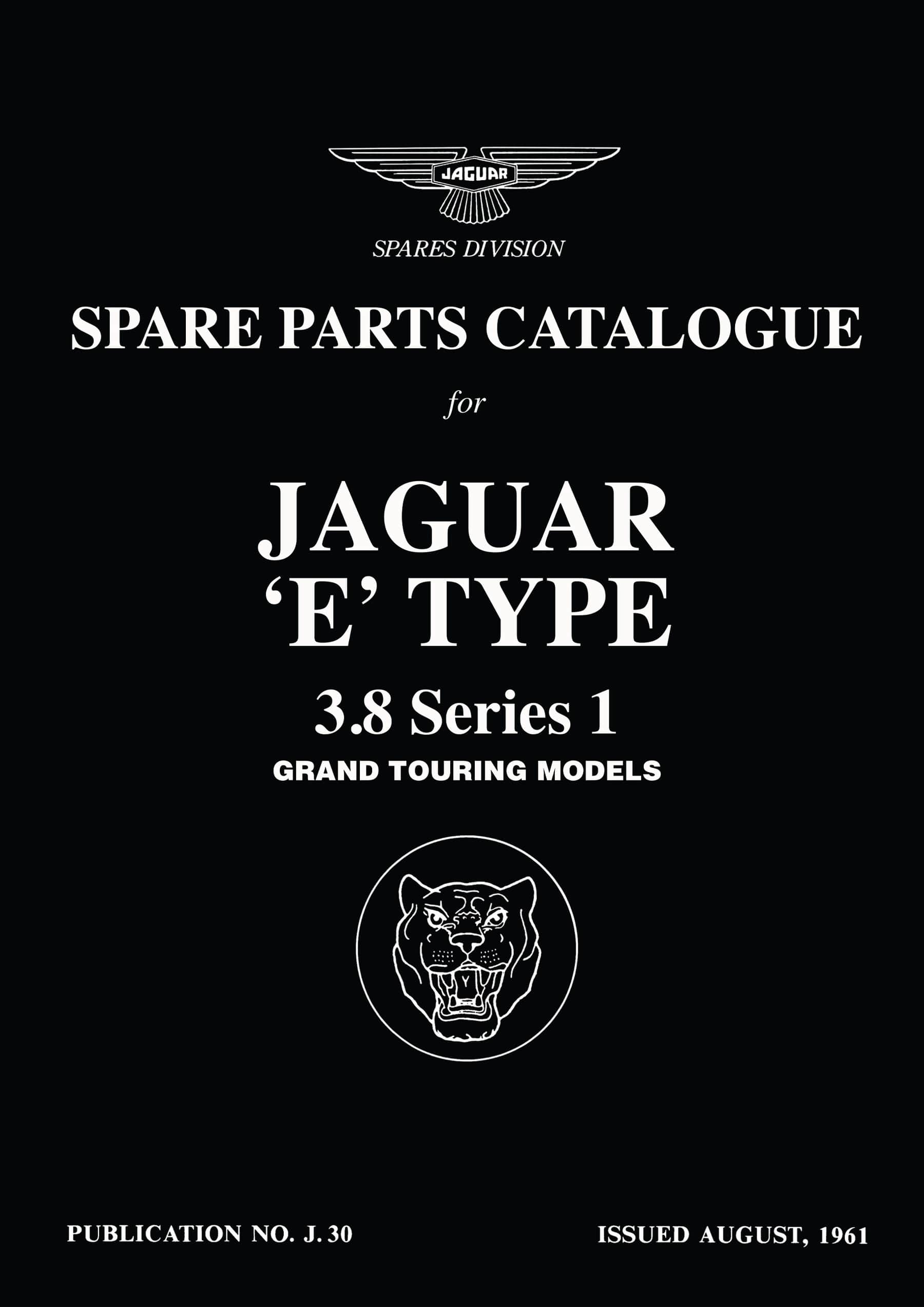 Jaguar E-Type 3.8 Parts Catalogue