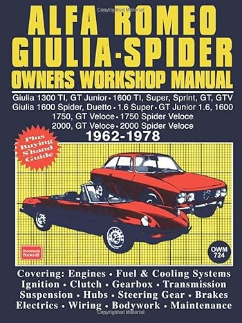 Alfa Romeo Giulia Spider Owners Manual 62-78