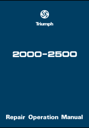 Triumph 2000 2500 Repair Operation Manual