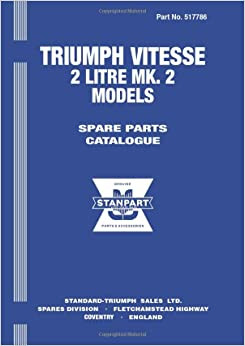 Triumph Vitesse 2 Litre Mk.2 models spare parts catalogue