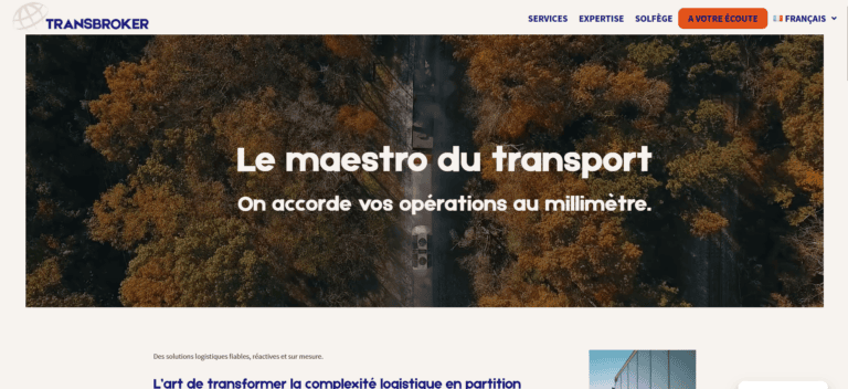 Site Transbroker - Page d'accueil