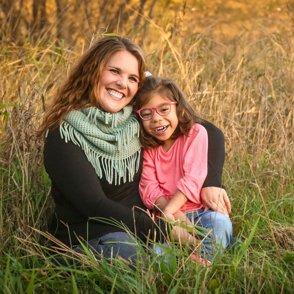 emily and phoenyx portrait in field