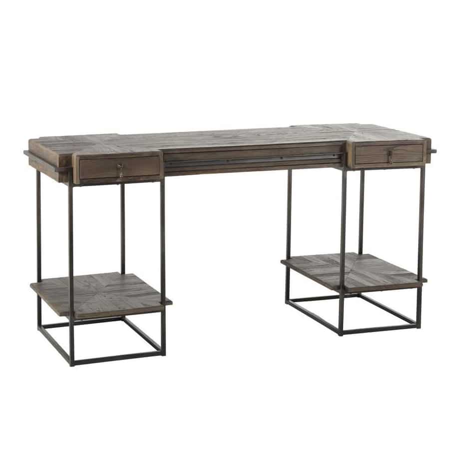 hill three drawer wooden desk