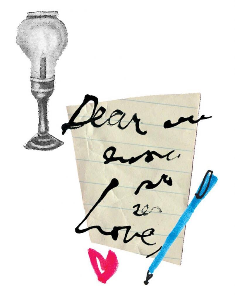 letter writing illustration