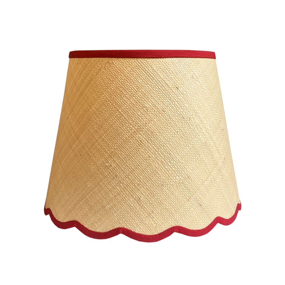 Scalloped Raffia Lampshade