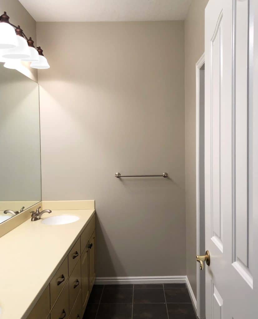 unrenovated beige bathroom