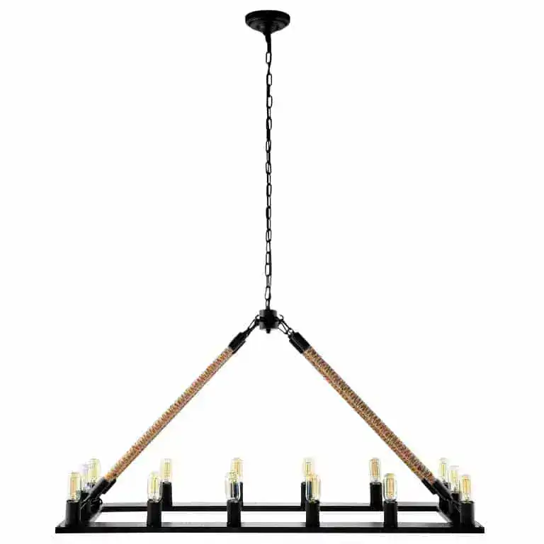 Bridge Rope and Steel Chandelier