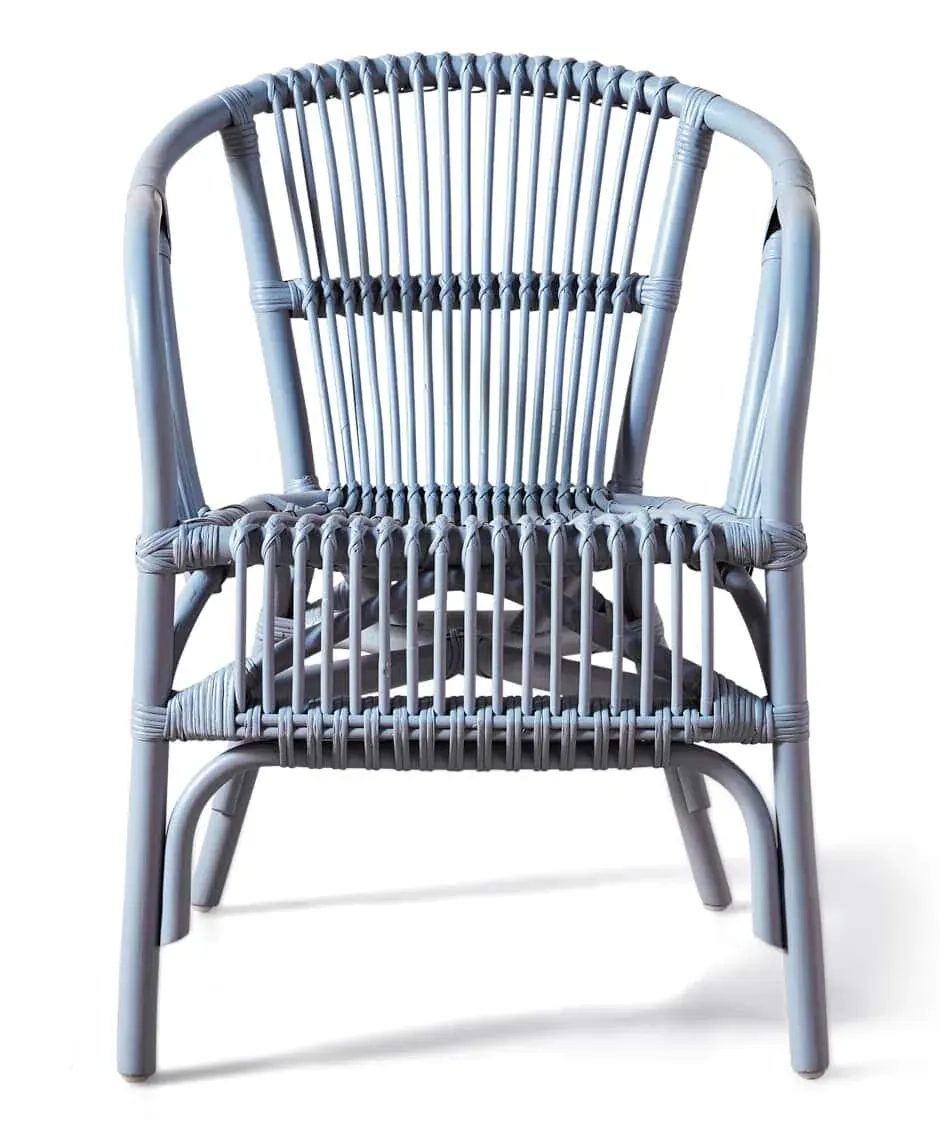 Blue Pari Rattan Chair