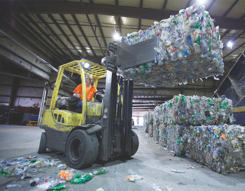 Recycled bottles