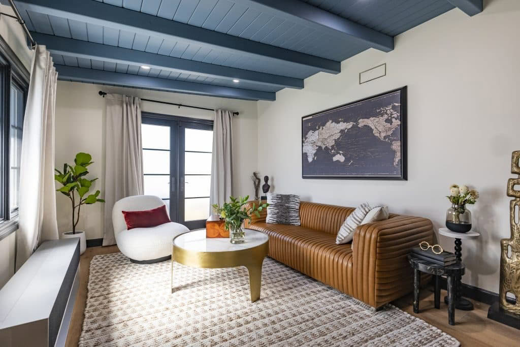 modern-living-room-with-blue-ceiling