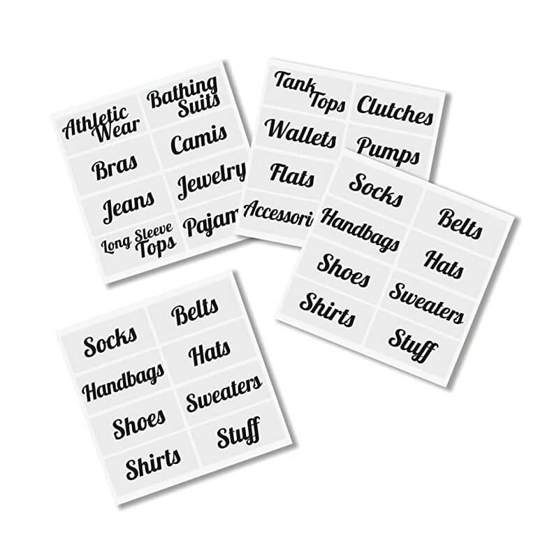 Home organization labels