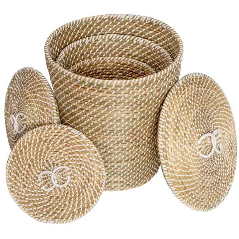 Set of three baskets