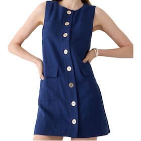 Sleeveless blue dress