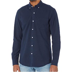 Dark blue buttoned shirt