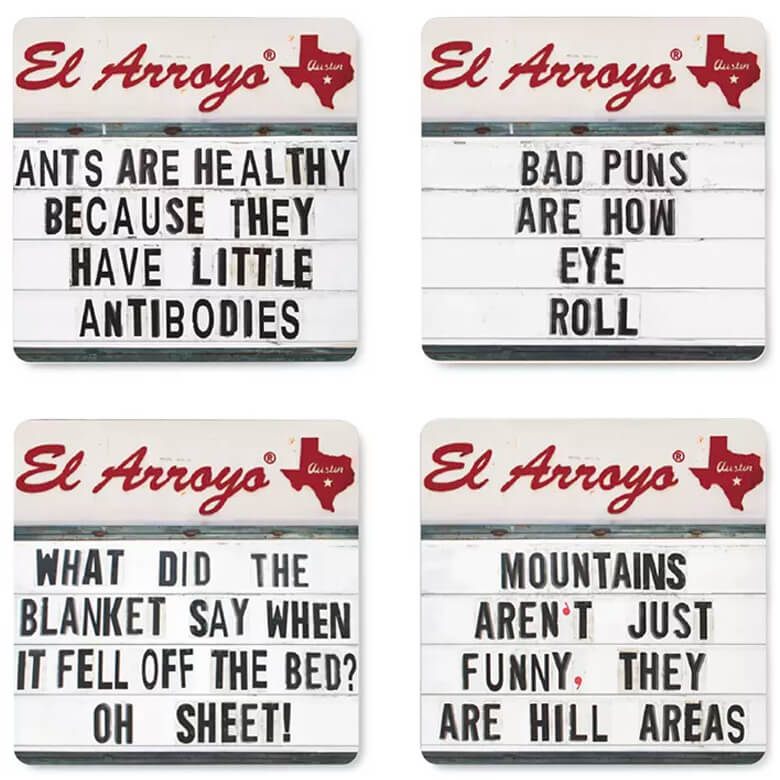 Funny quote coaster set