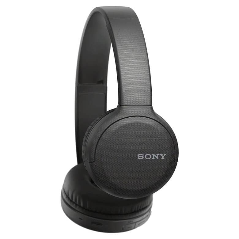 Black Sony over-ear wireless headphones