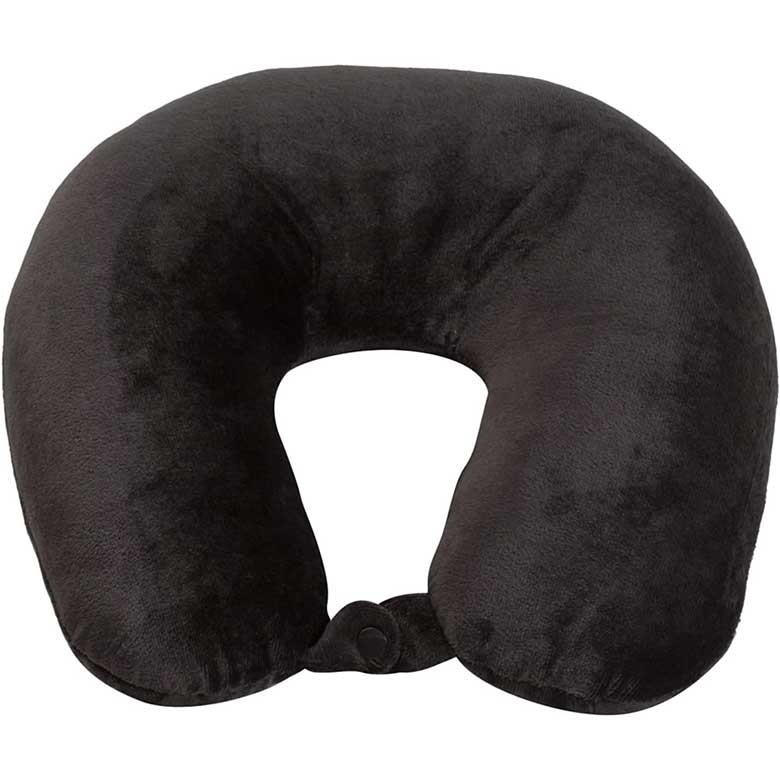 Black U-shaped travel neck pillow