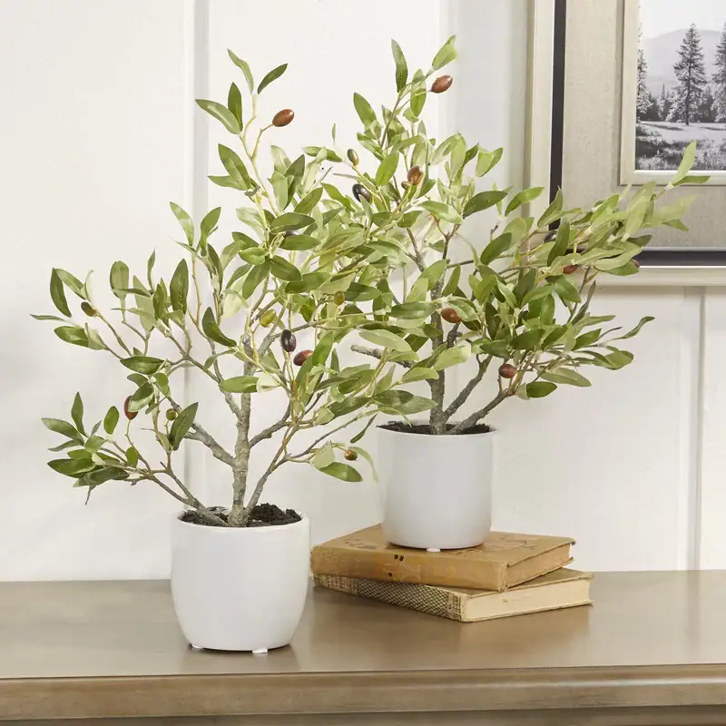 Gracie Oaks Faux Olive Tree Plant