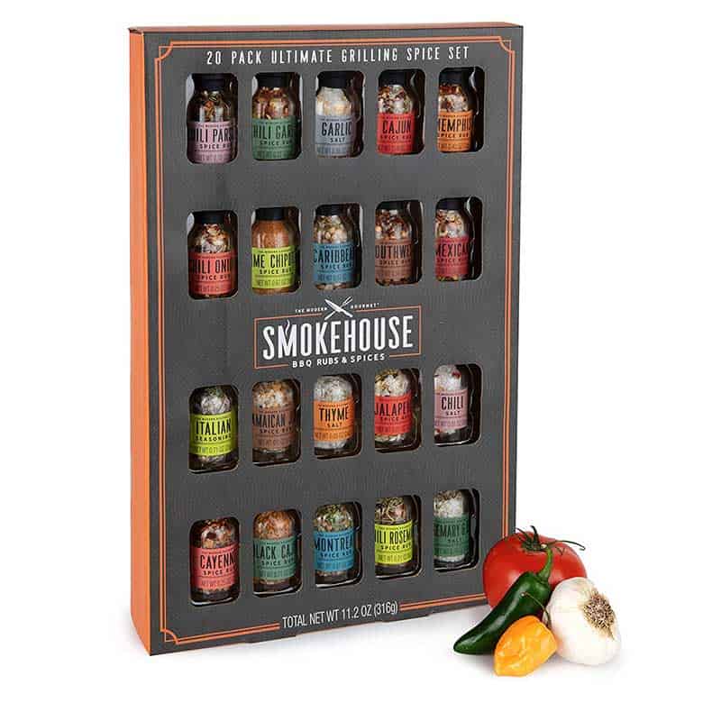 Smokehouse 20-pack ultimate grilling spice set with assorted BBQ rubs and seasonings