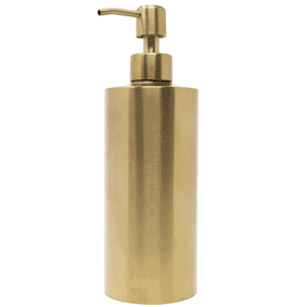Gold metal soap dispenser with pump