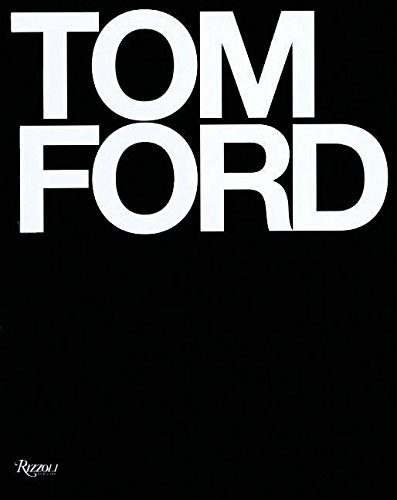 Black book cover with bold white text reading "TOM FORD" in all caps