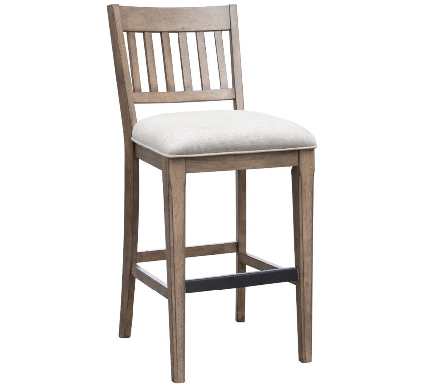 Summit Slat Back Pub Chair in Warm Brown, Set of 2