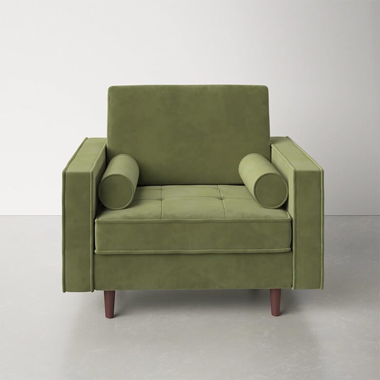 Green arm chair