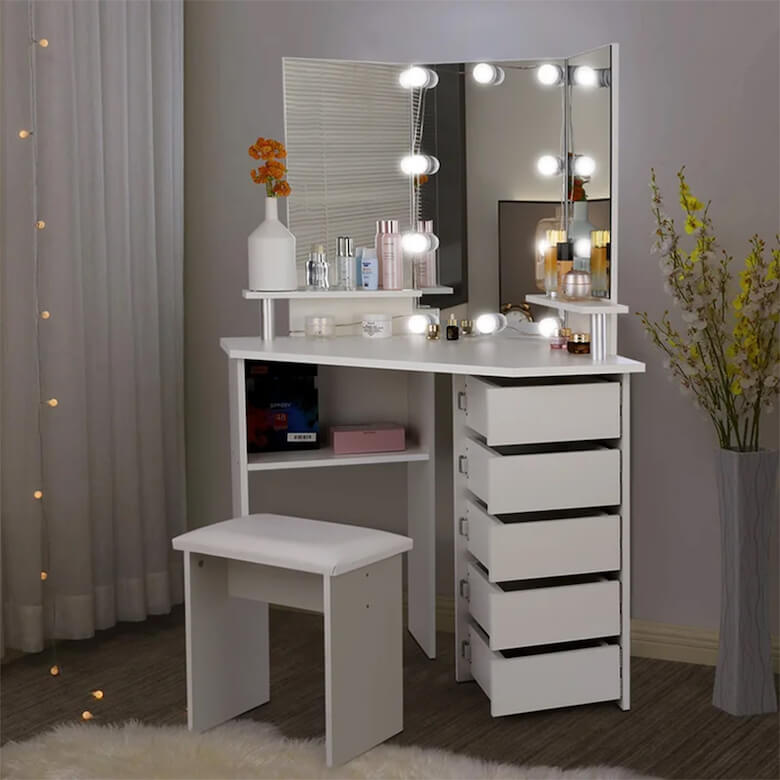 White vanity