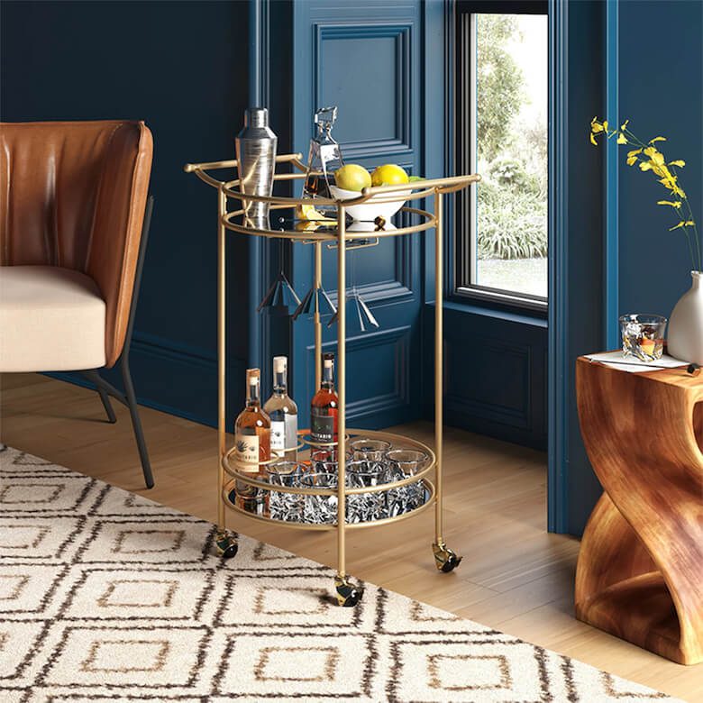 Gold bar cart