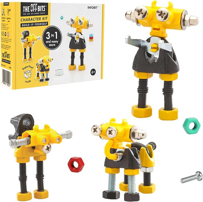 The Off Bits Toy Building Sets: InfoBit Robot Toy Model Kit for Kids
