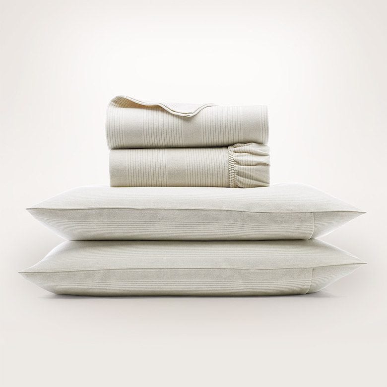 Flannel Fine Line Stripe Sheet Set